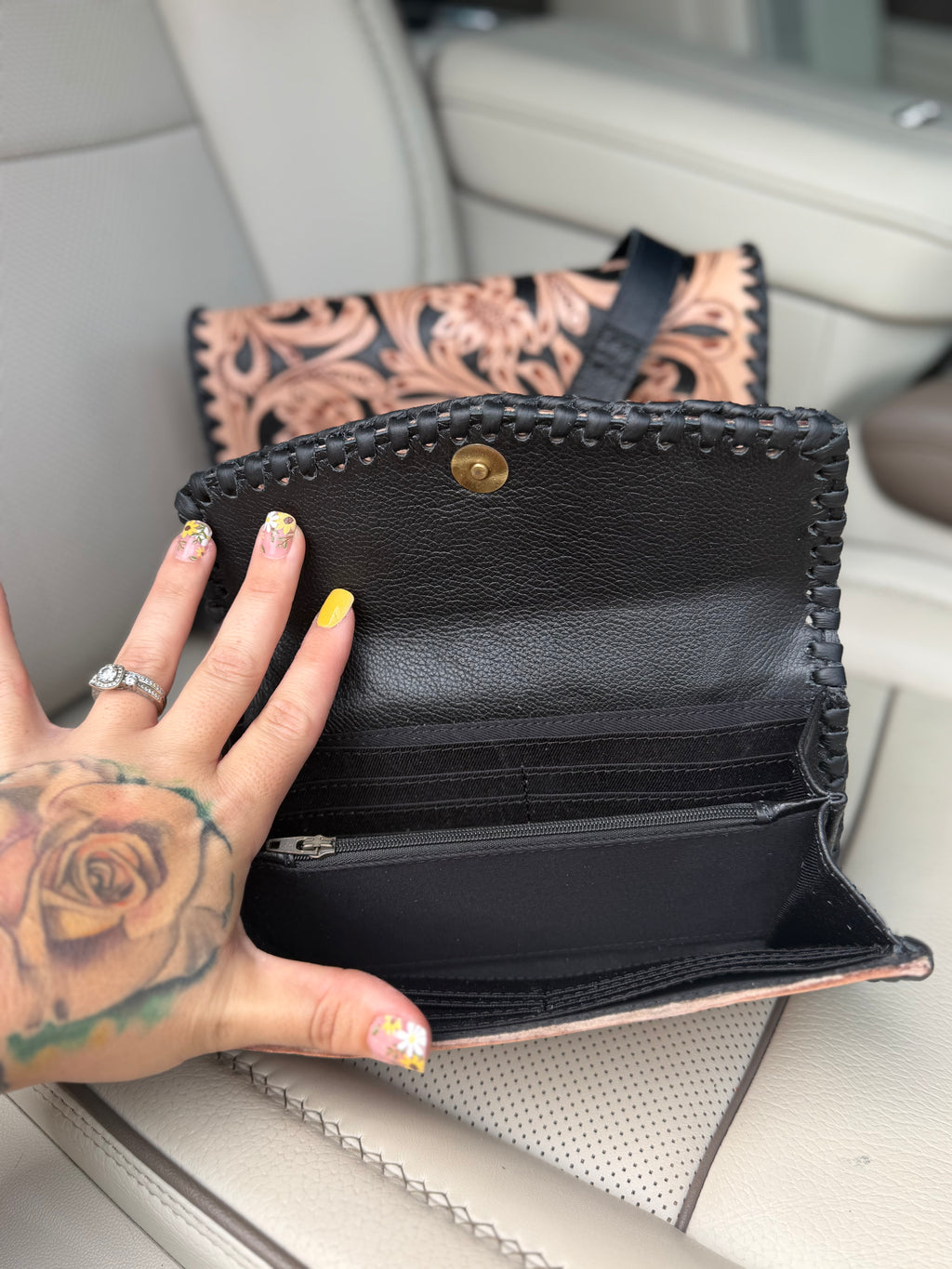 Tooled purse set with wallet