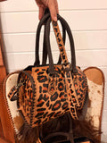 “Western cheetah” tooled leather speedy (M) by The Painted Porches
