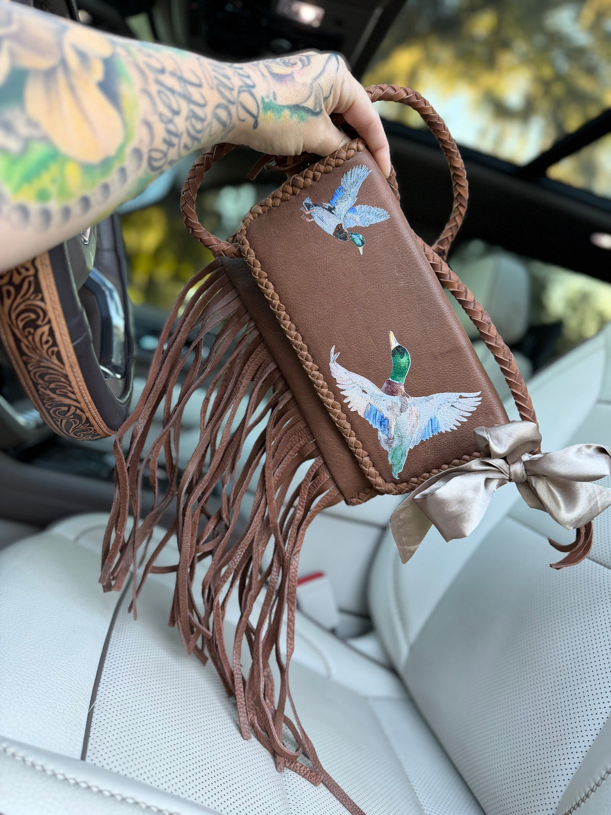Mallard crossbody with fringe
