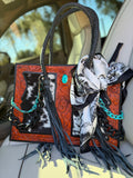 "Black Mesa Belle" - classy/tooled leather tote