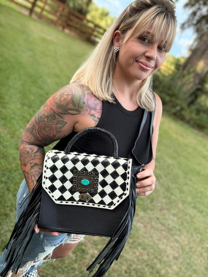 Checker purse