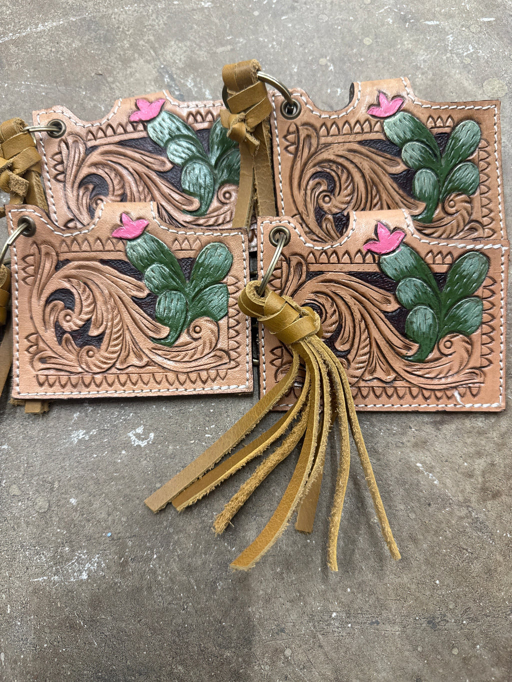 Cactus card holder Keychain