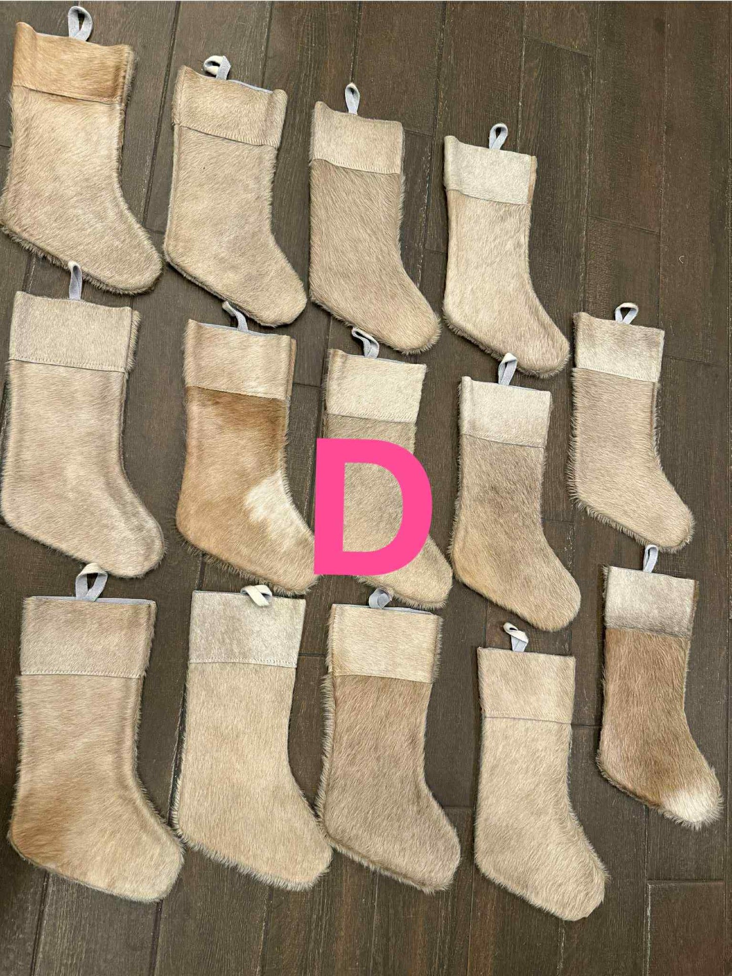 Cowhide stockings 16”