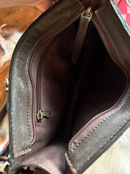 Pink checker Crossbody bag