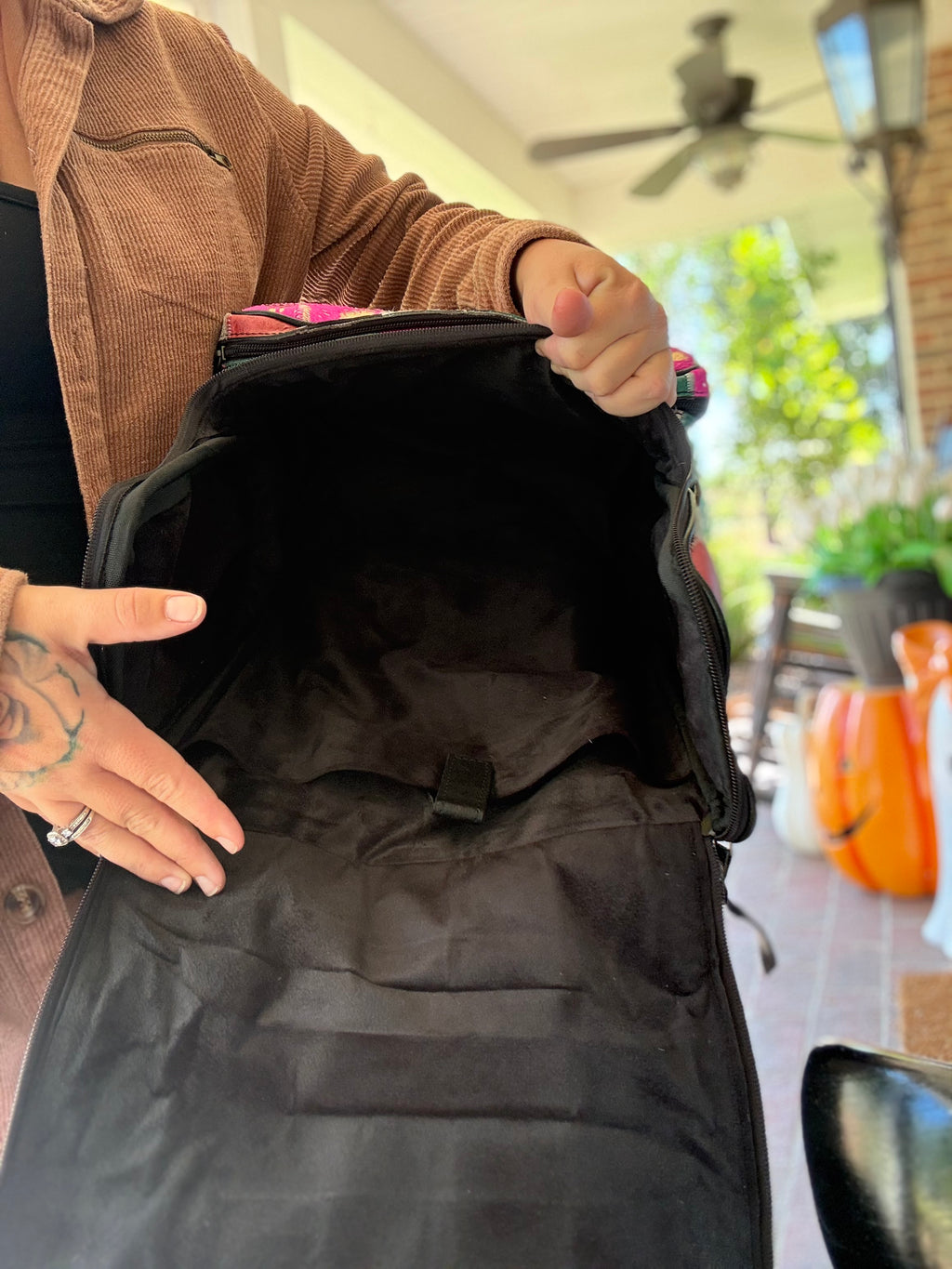 Patchwork bookbag