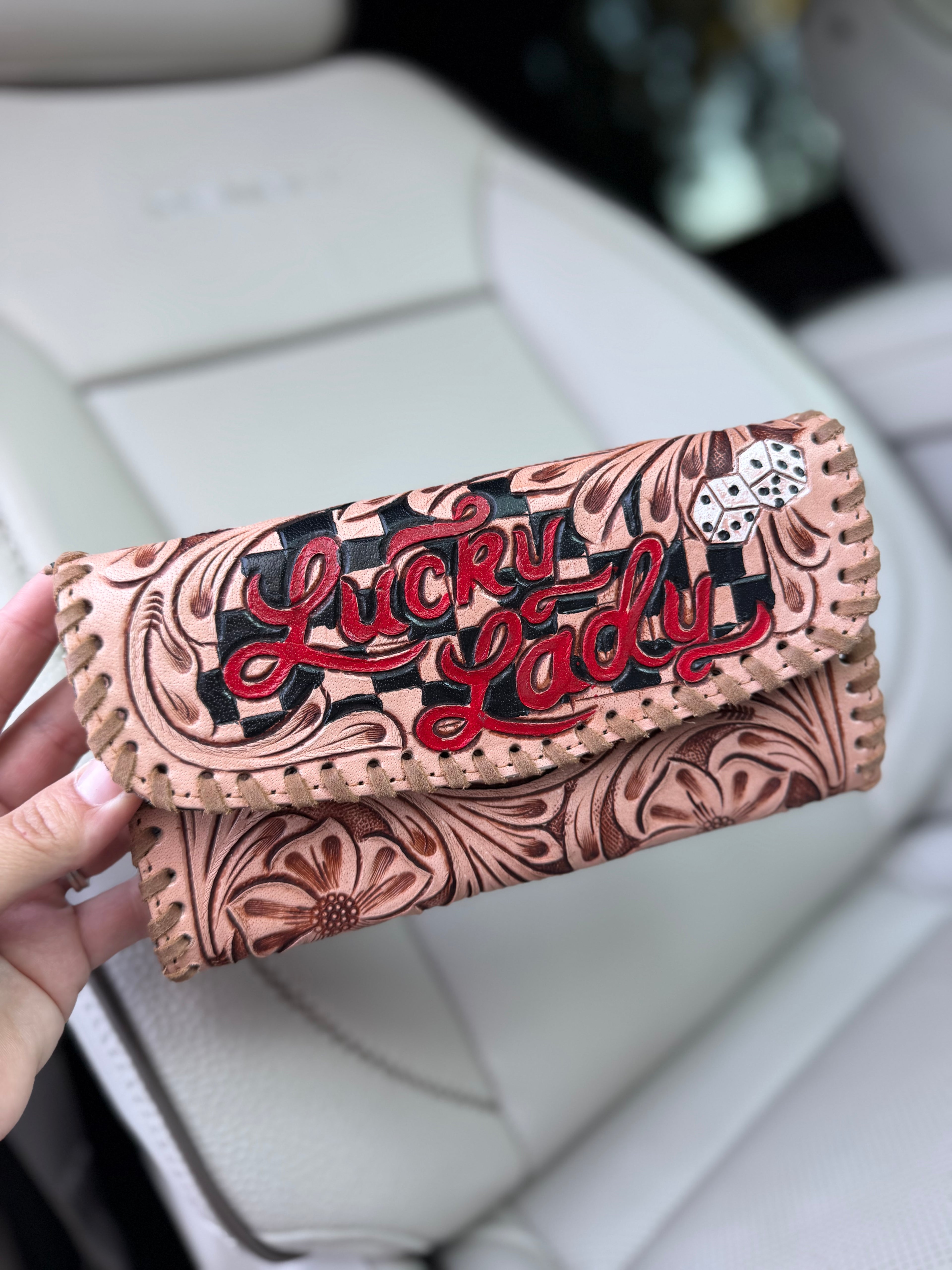 Lucky Lady Tooled Wallet