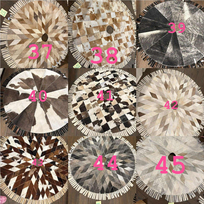 53” cowhide tree skirt - fringe