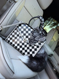“Fancy Checks” Checker Tote bag 14”x12”x5.5”