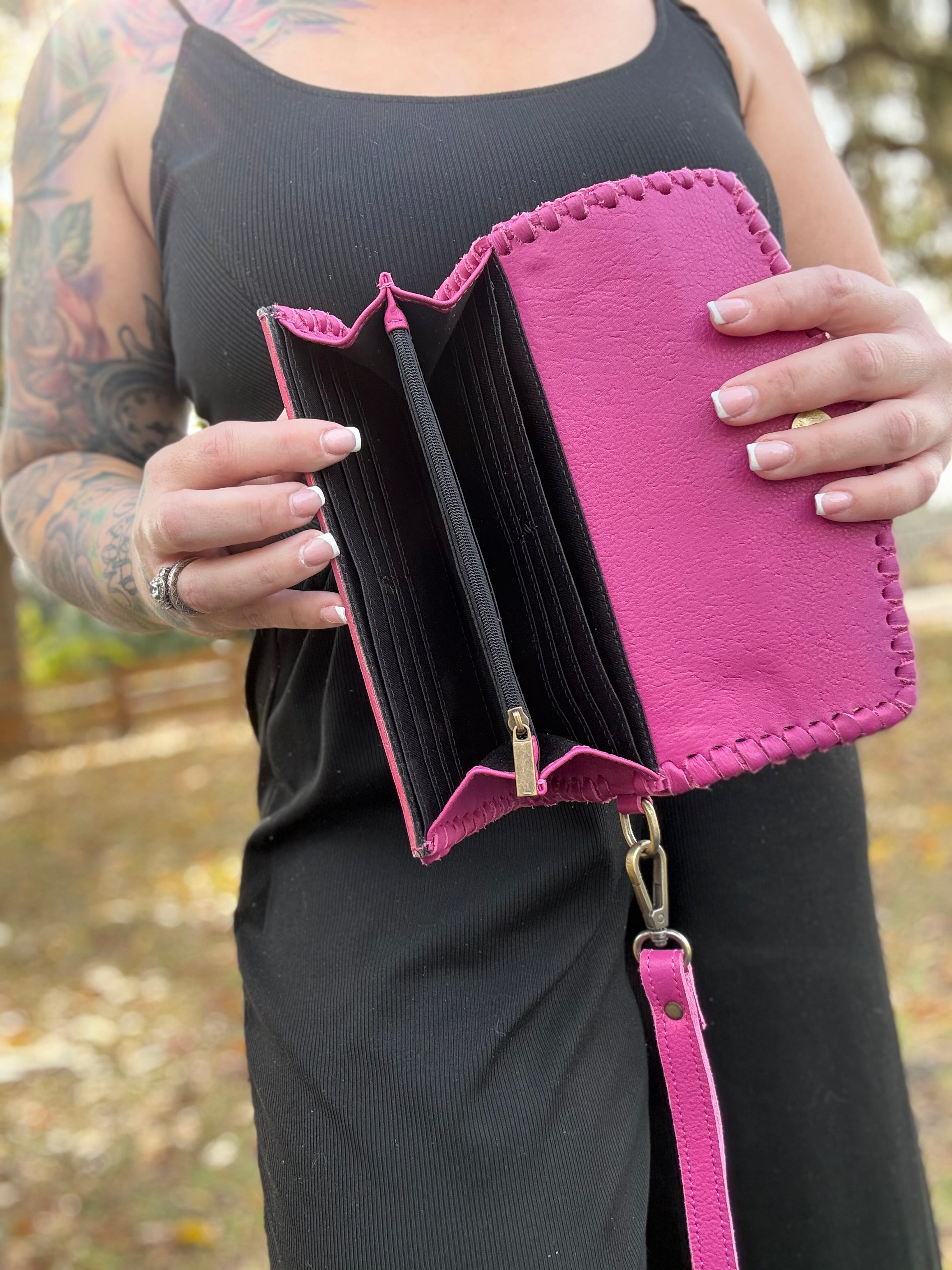 Pink tooled leather (set)