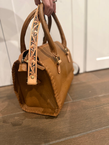 Tan/black soft-back speedy (M) [read description]