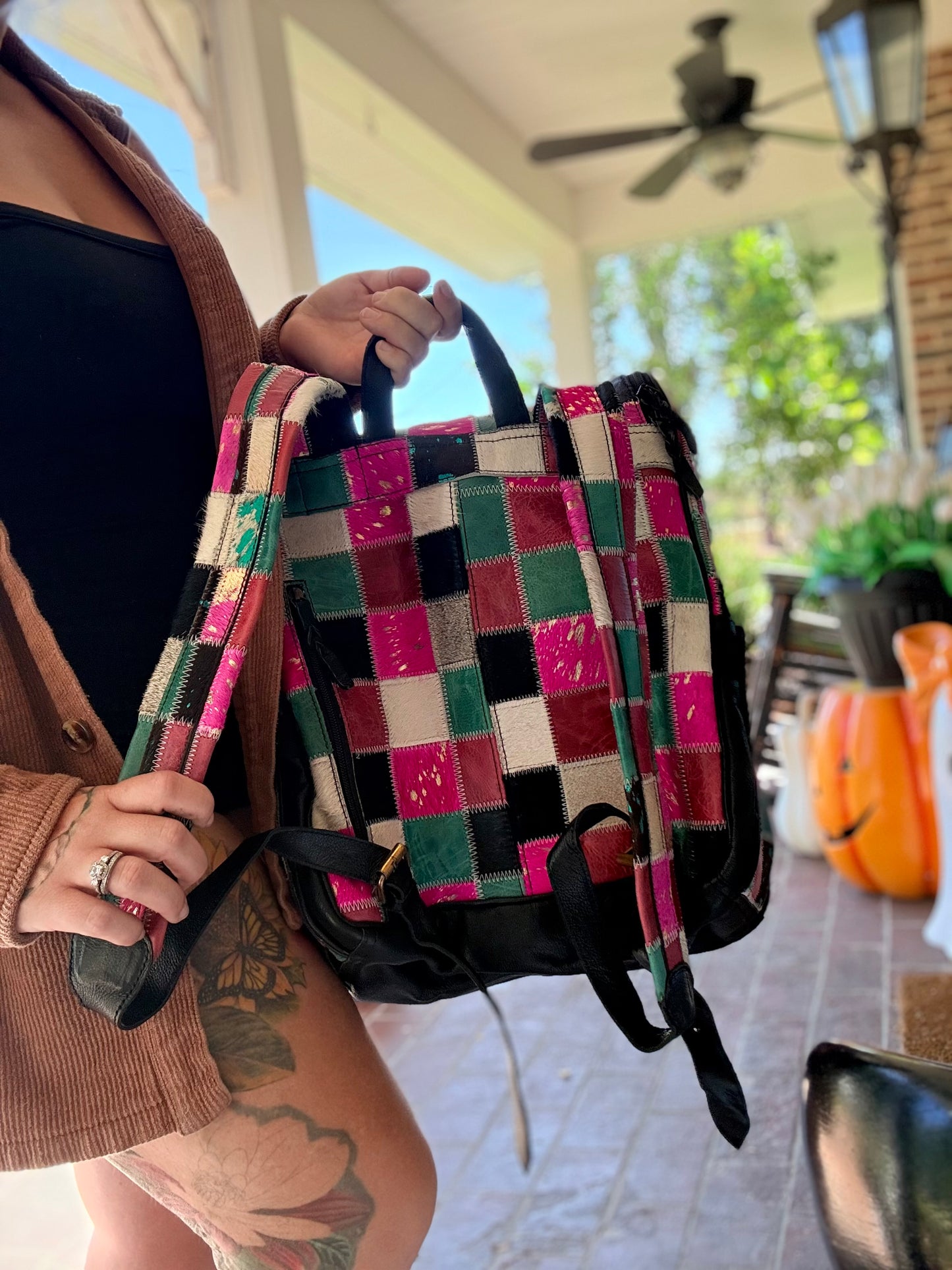 Patchwork bookbag
