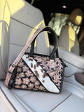 Medium floral studded speedy tote