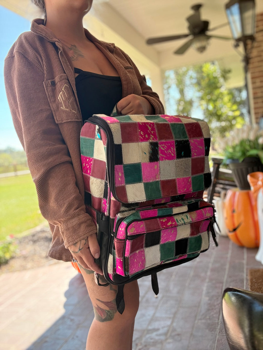 Patchwork bookbag