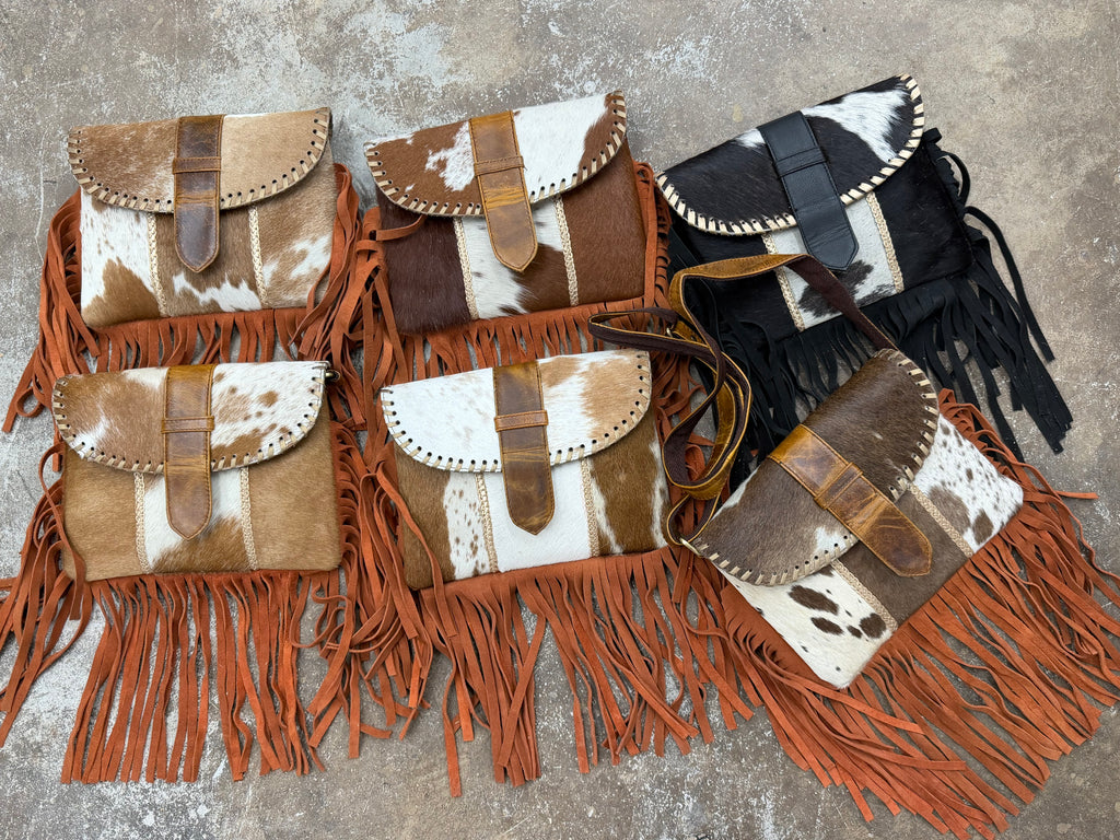 HALF OFF authentic cowhide fringe  CLEARANCE BAGS