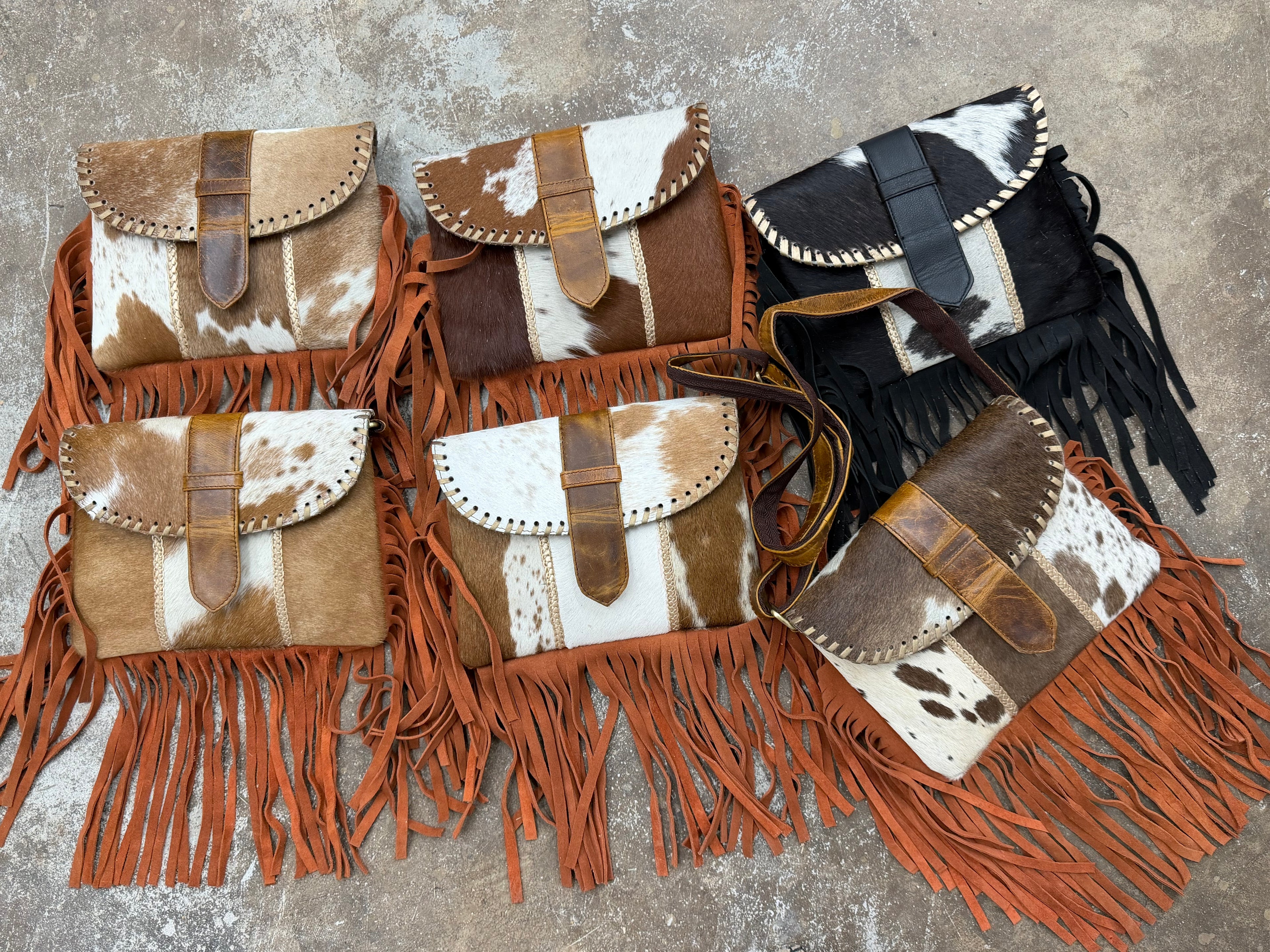 HALF OFF authentic cowhide fringe  CLEARANCE BAGS