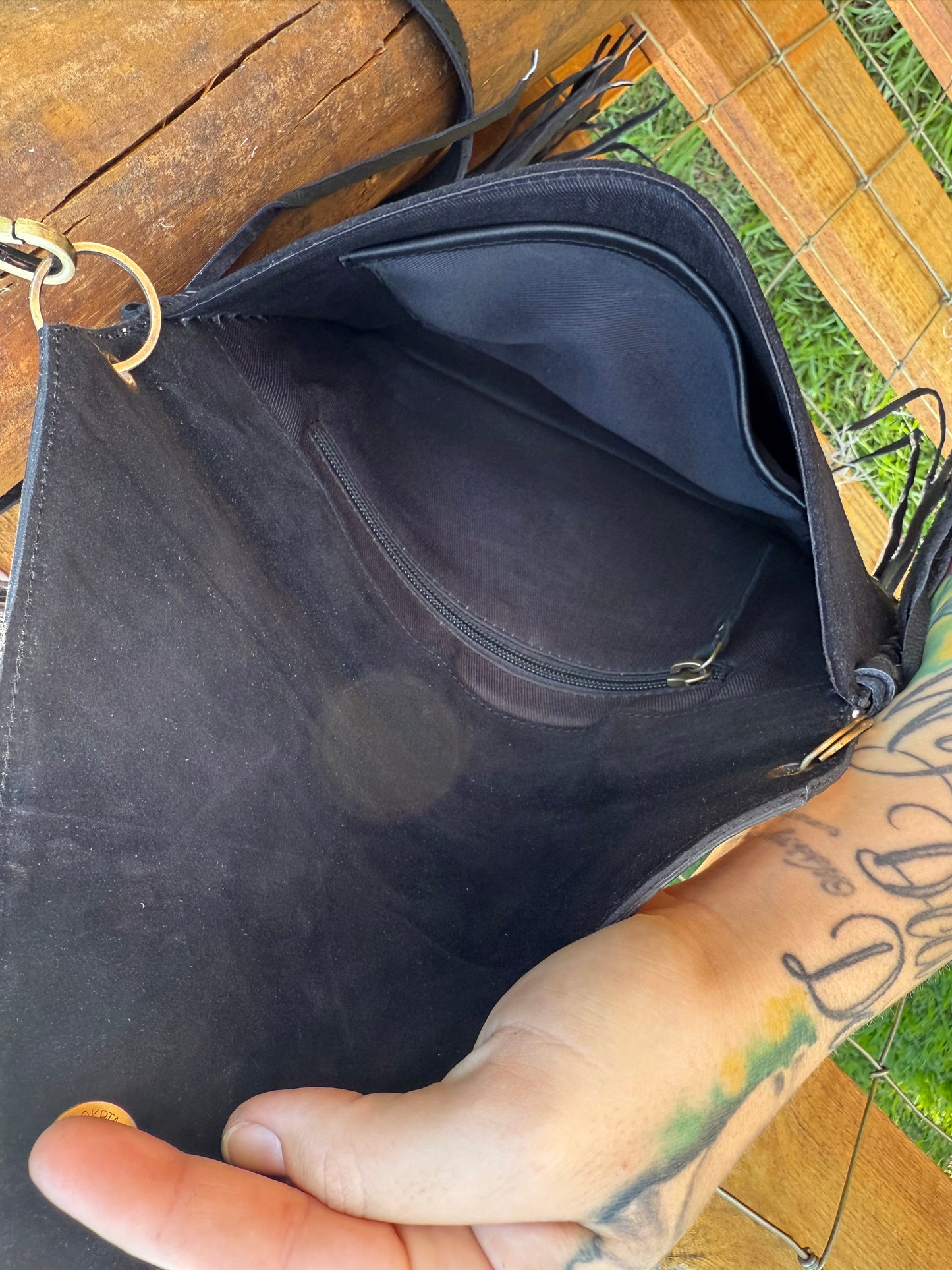 Envelope purse tooled leather
