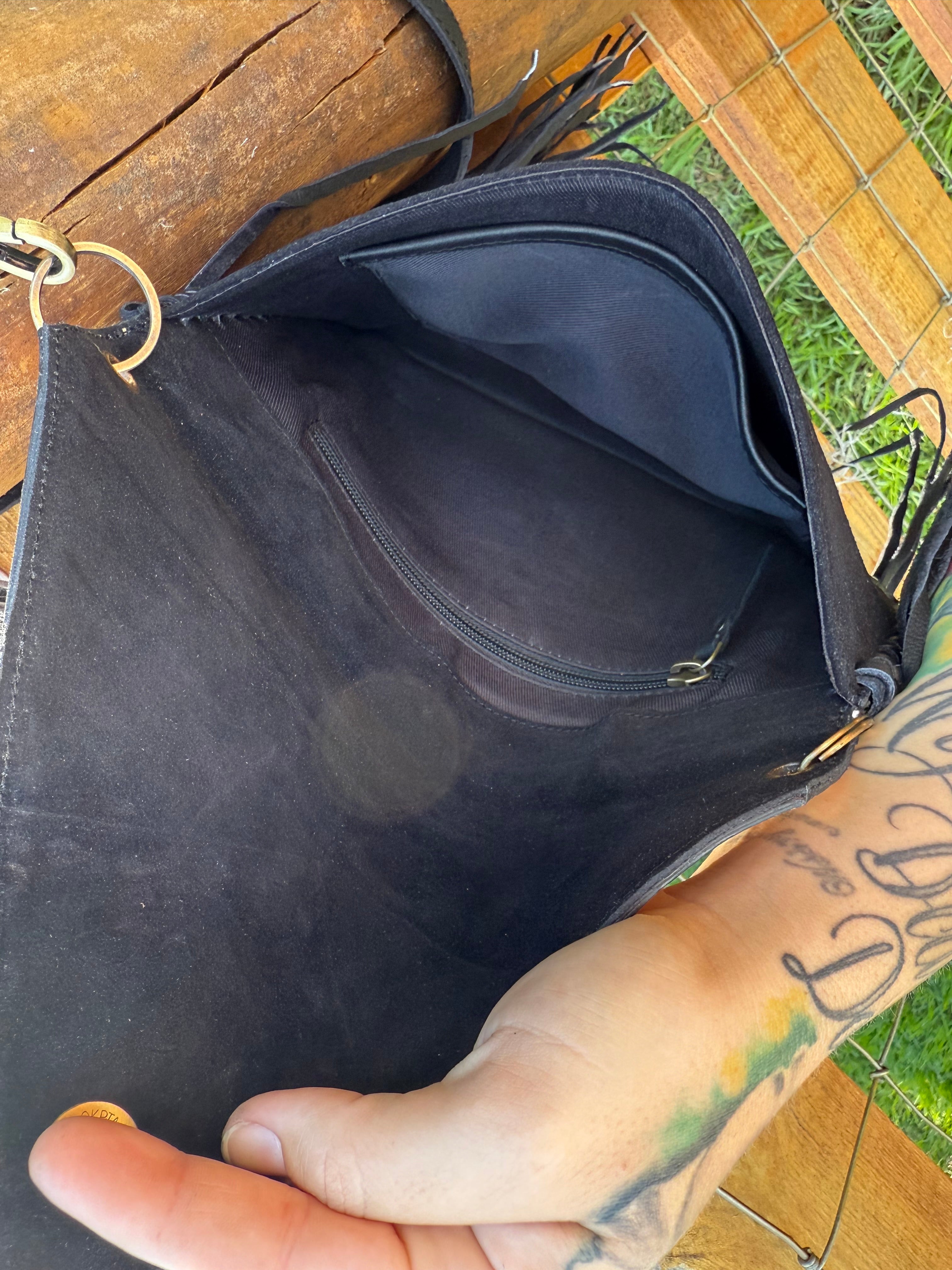 Envelope purse tooled leather