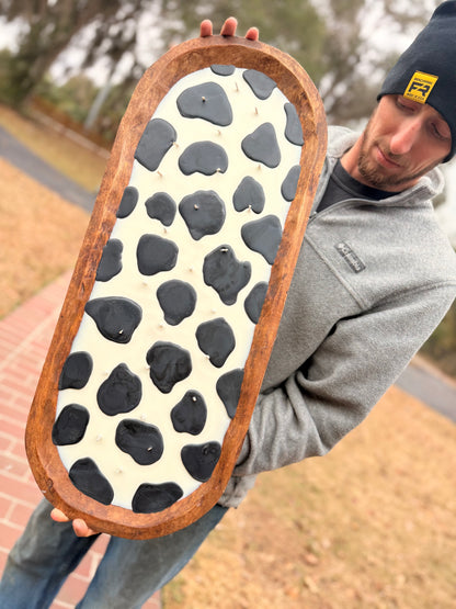 long oval cow candle