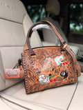 Med/large HAND-PAINTED ARGENTINA LEATHER SPEEDY (very high-quality) exclusive to the painted porches