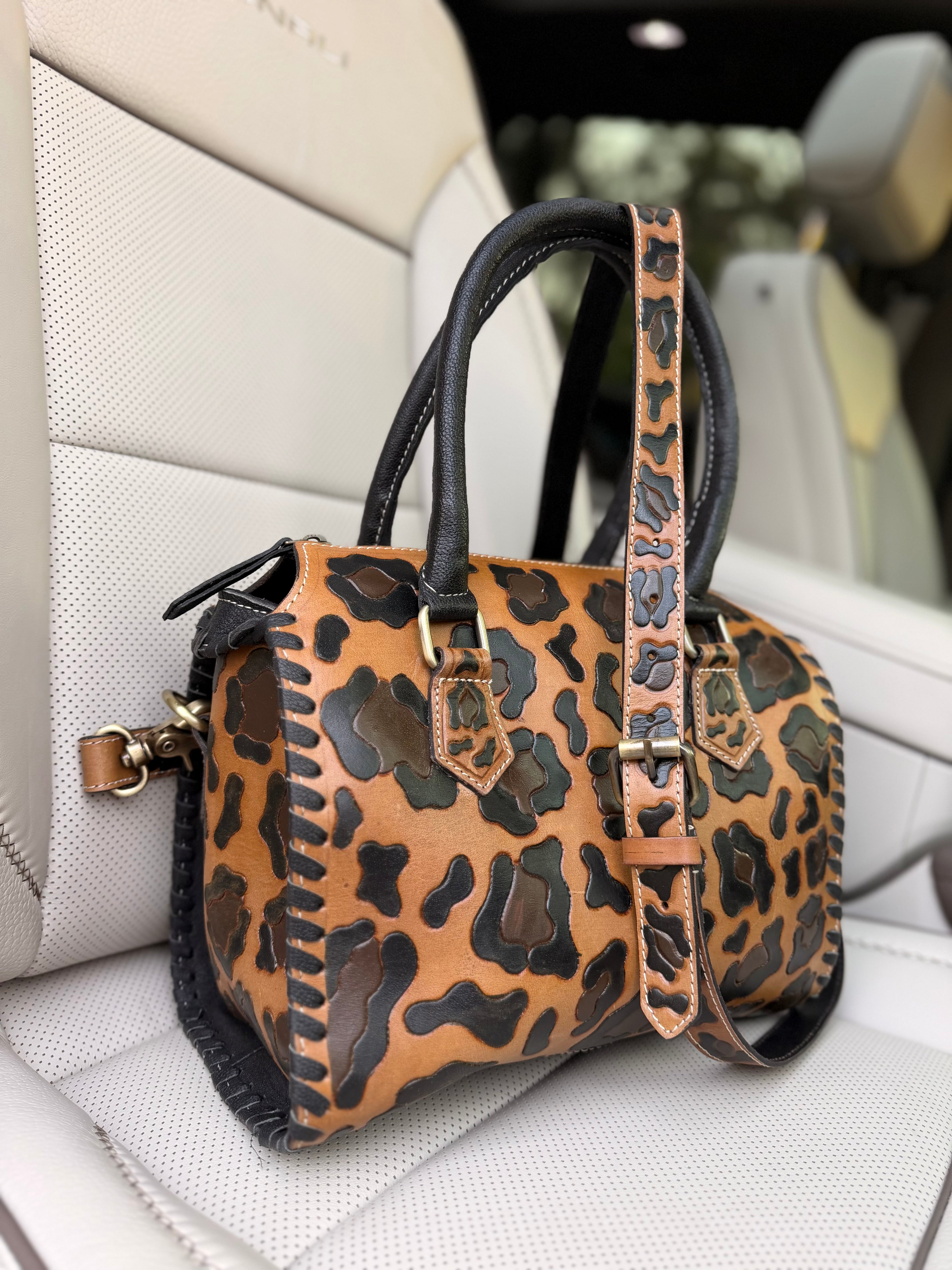 Cheetah (large print) speedy bag medium - exclusively for The Painted Porches
