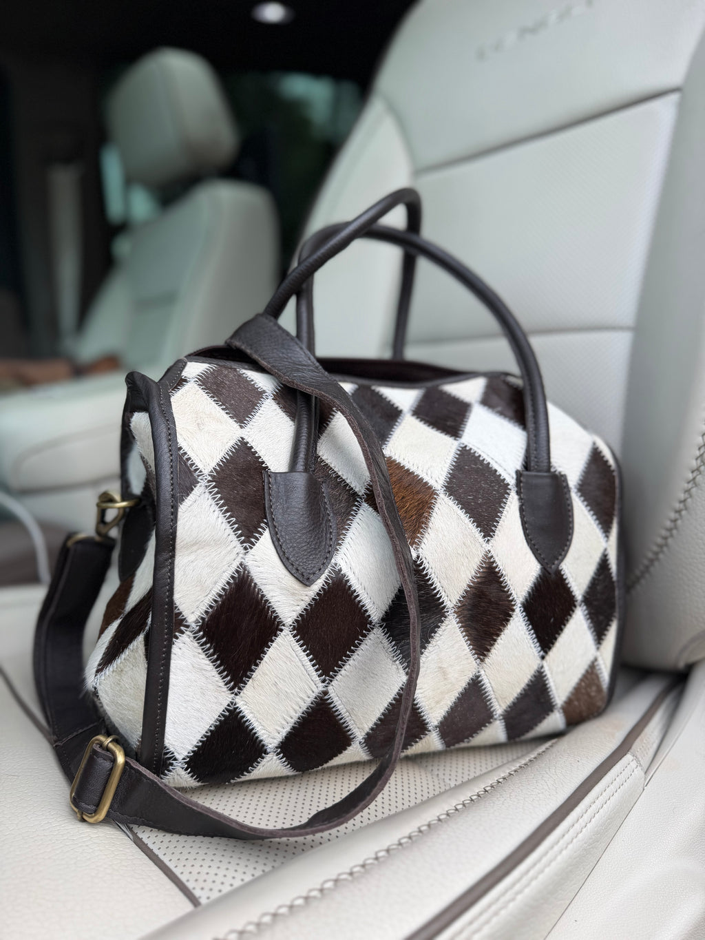 Cowhide &  leather speedy (M)