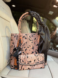 🖤Rosewood Rebel🖤Black and tan Tooled leather solid purse