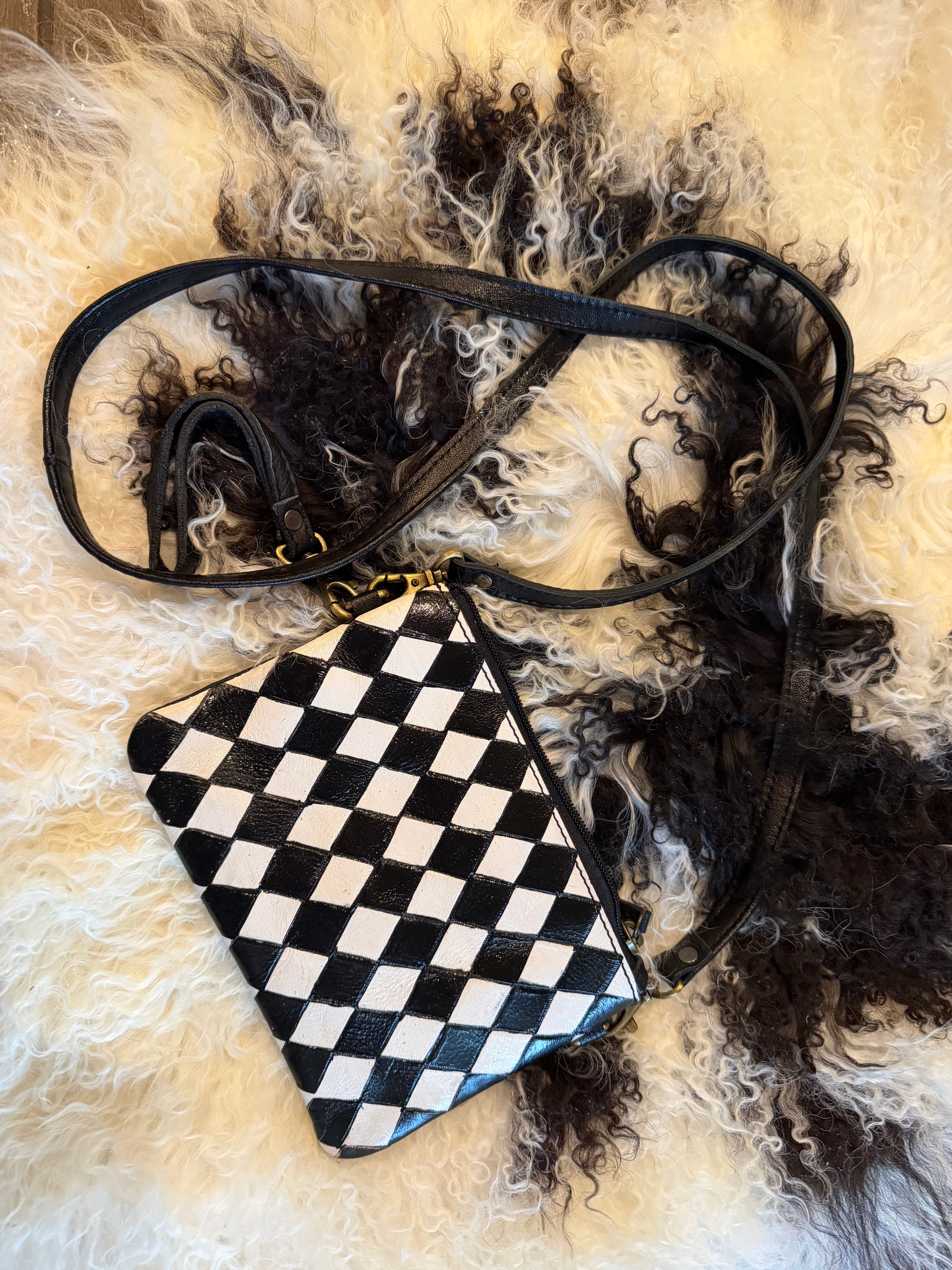 Checker small crossbody 7.25”