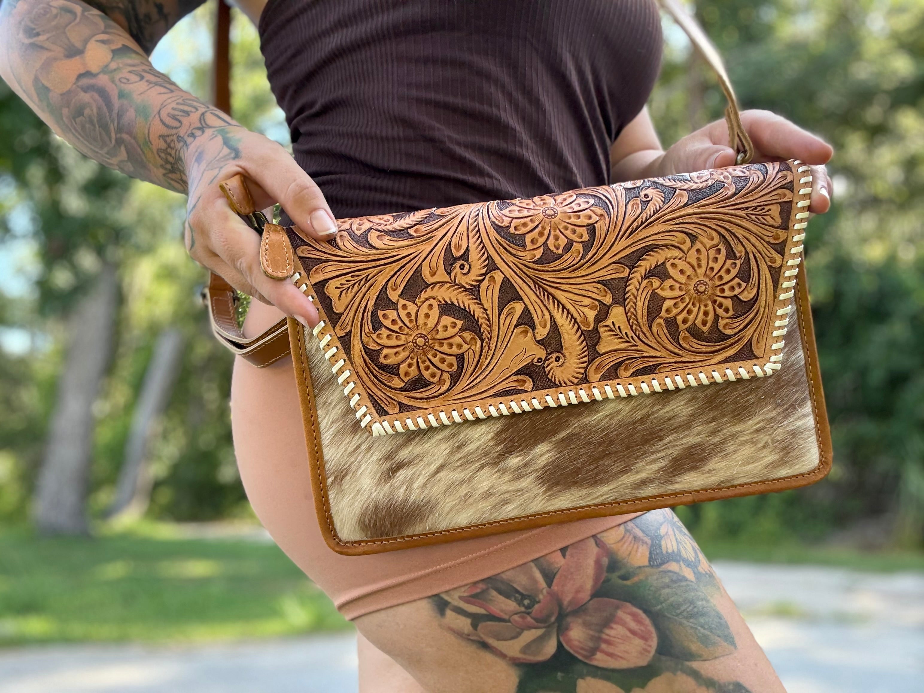 Tooled purse