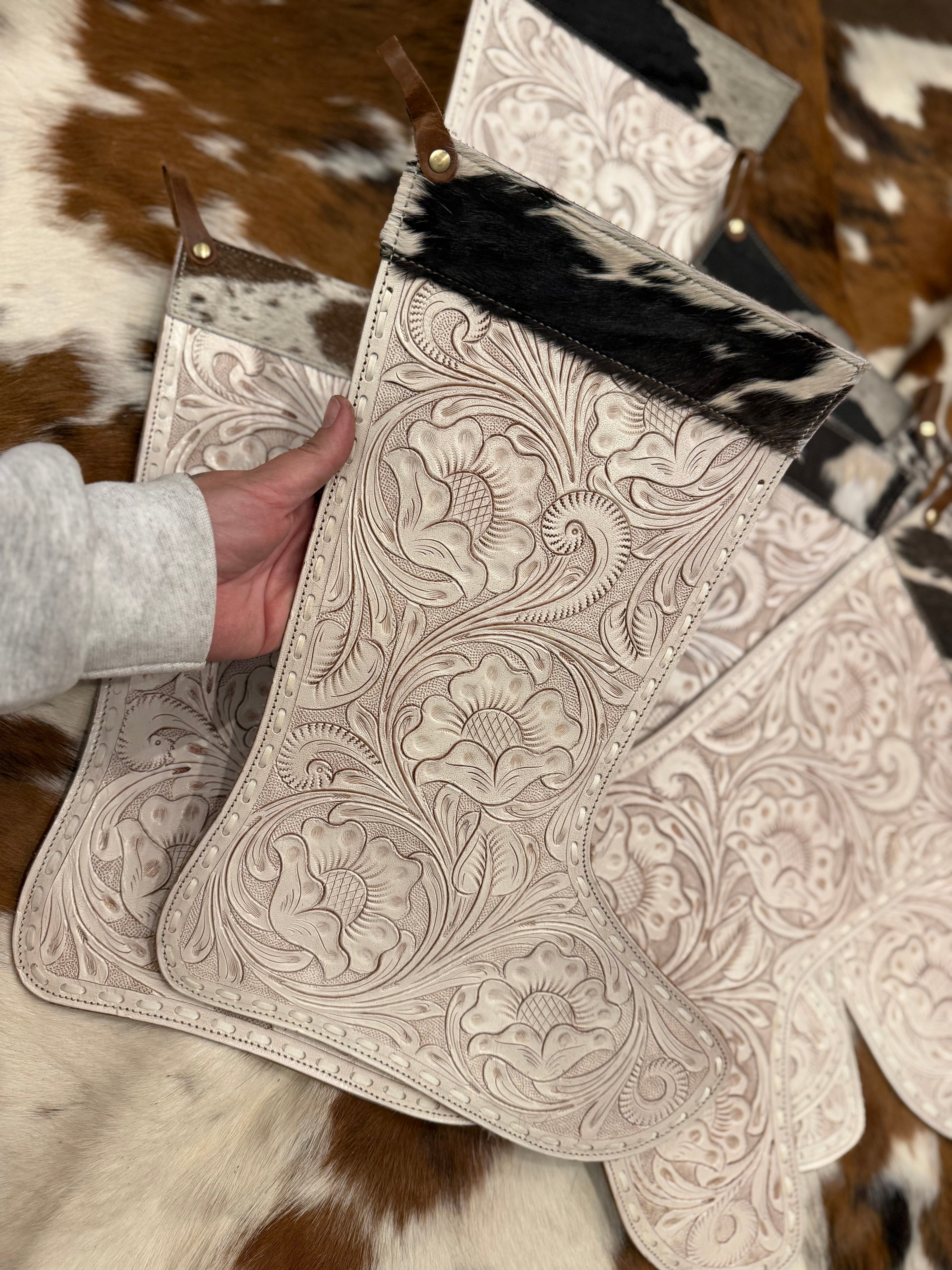 SALE Tooled leather stocking 20” quick sale - NO engraving