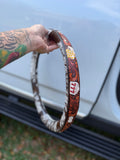 16 “ tooled leather cowhide steering wheel cover - read description before purchase