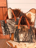 The Brindle Tote - cowhide &  leather / by The Painted Porches