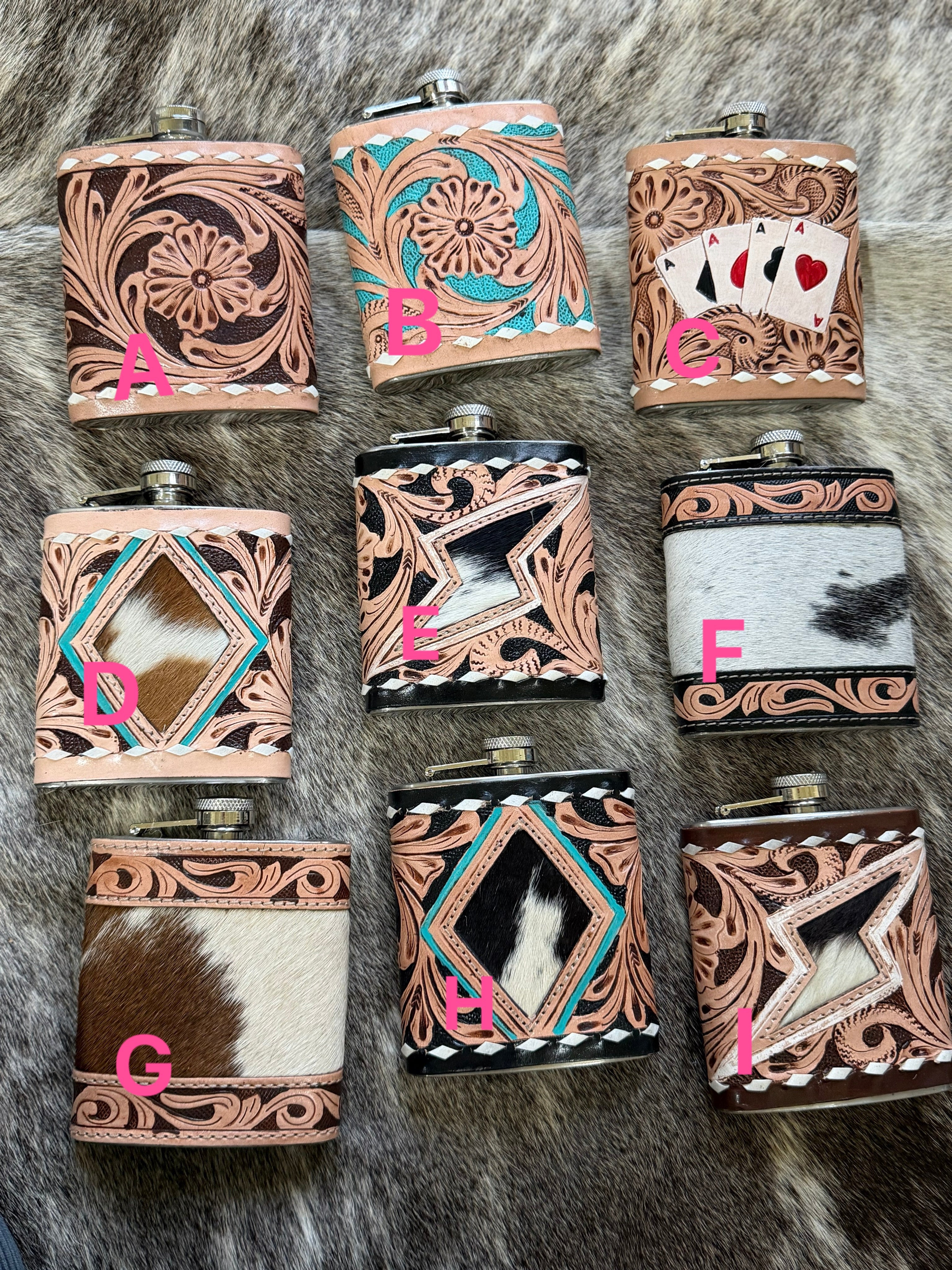 Flask tooled designs 7oz