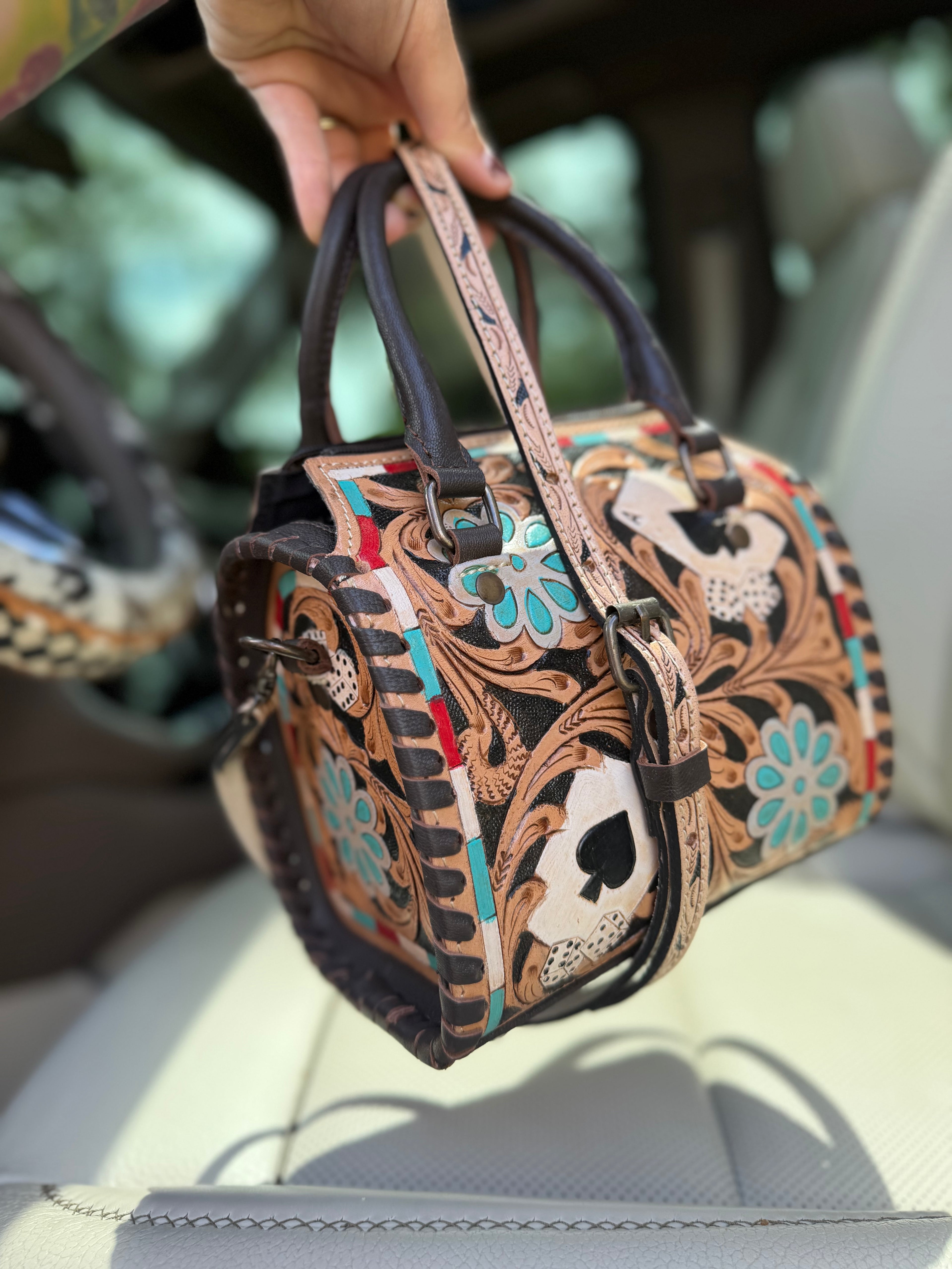 Small vintage playing cards speedy bag