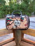 Wild Spade tooled leather speedy duffle (L)