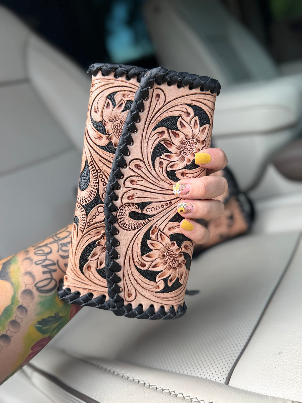 Tooled purse set with wallet