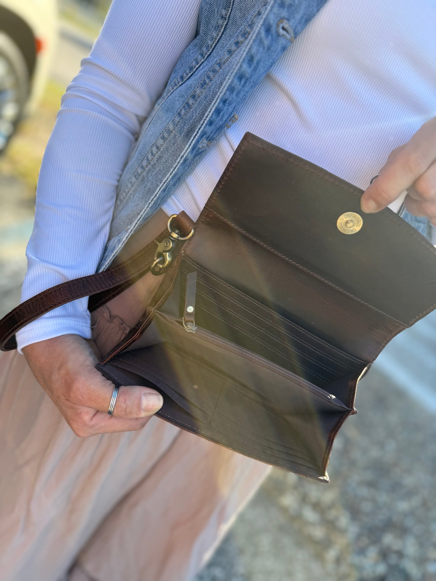 Checker purse and wallet set
