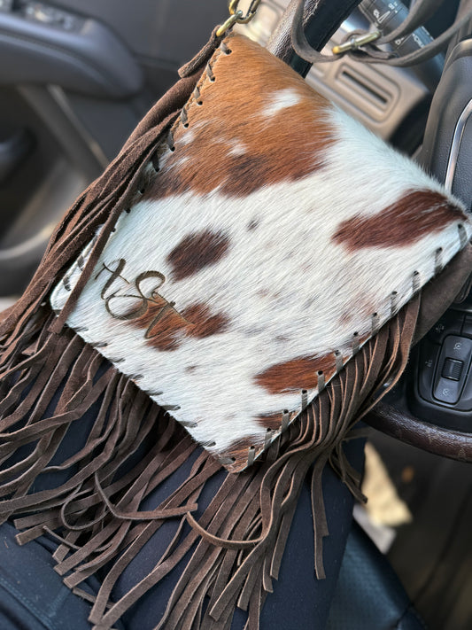 Cowhide purse