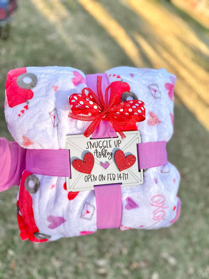 Valentines plush blanket