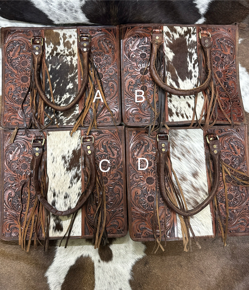 Tooled Leather Tote