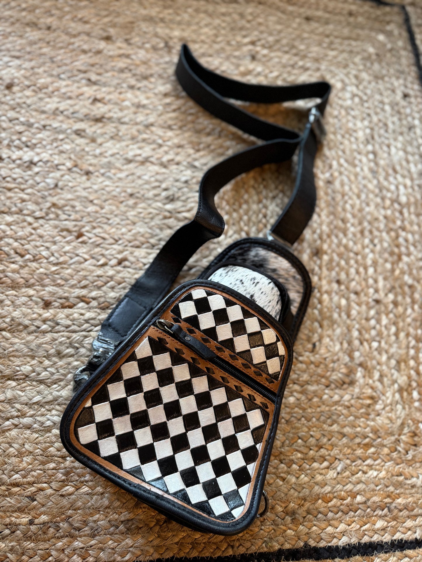 Checker sling bag