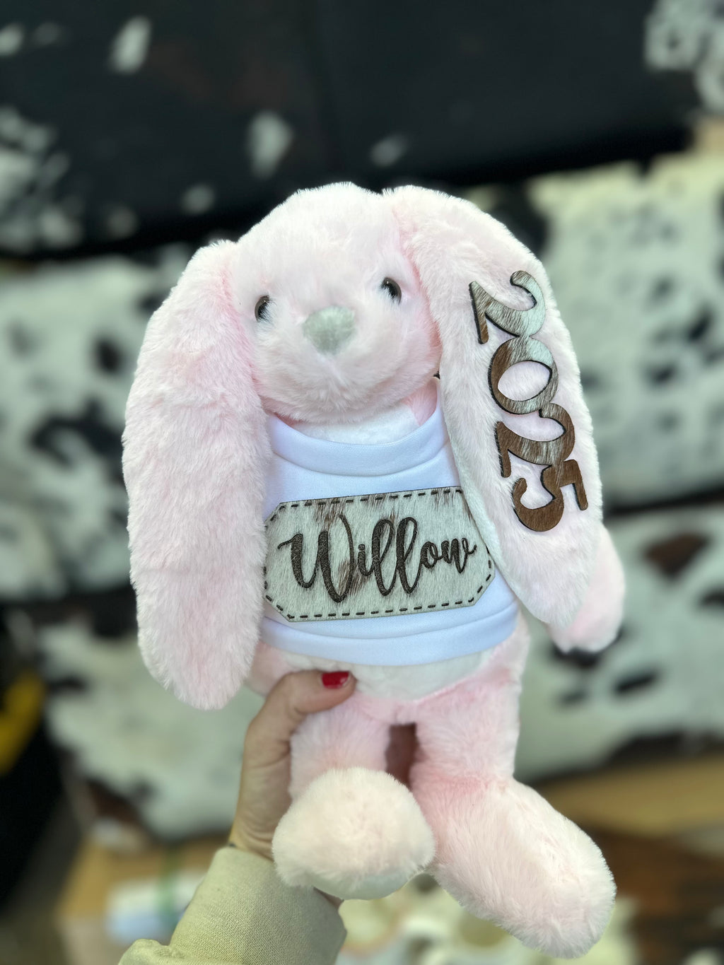 Cowhide bunny