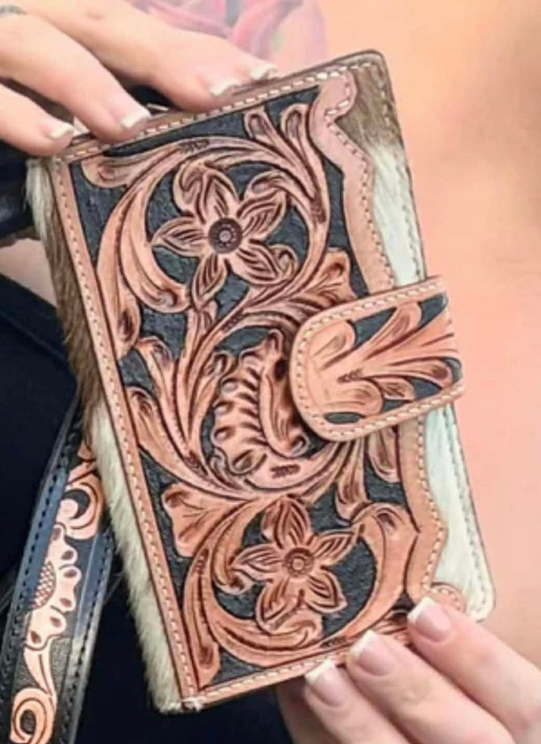 Tooled Cowhide wallet