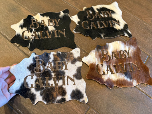 10” mini hide - engraving included
