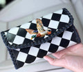 Mallard Black/white checker Tooled Wallet