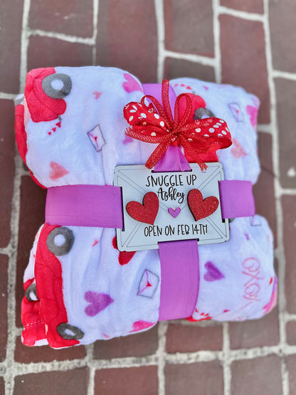 Valentines plush blanket