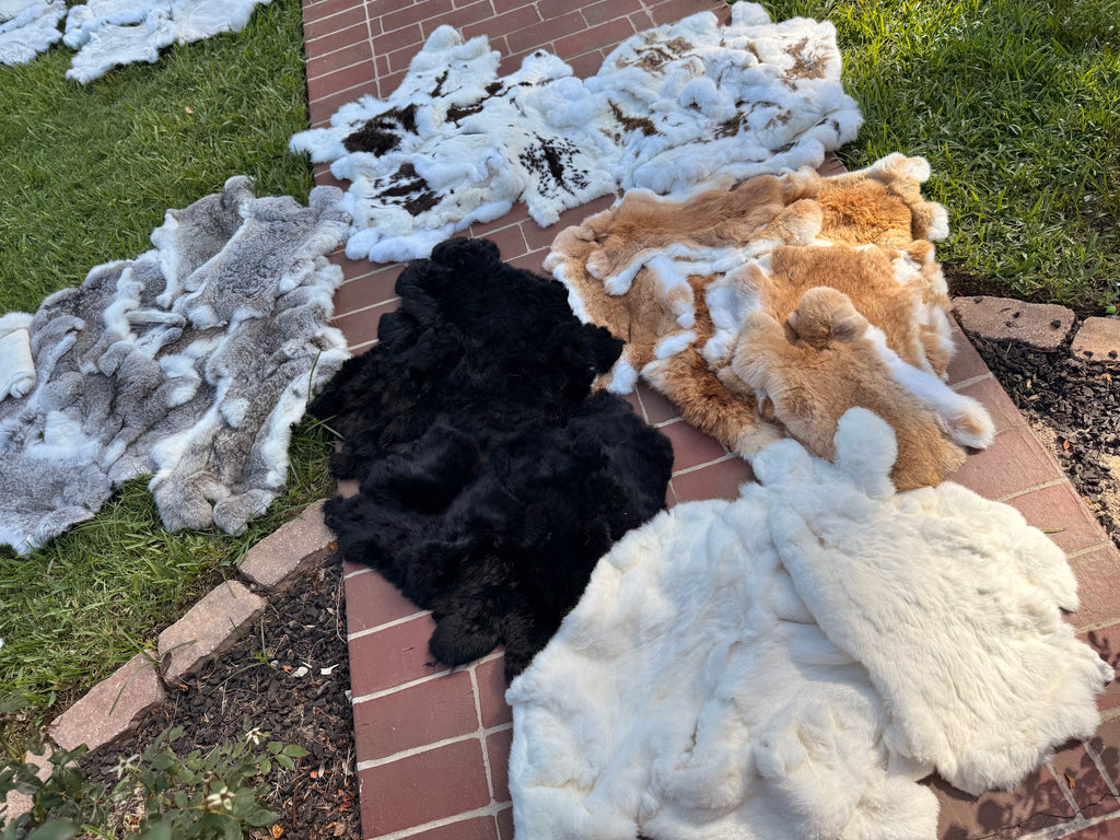 Rabbit hide rugs