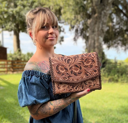 Tooled purse