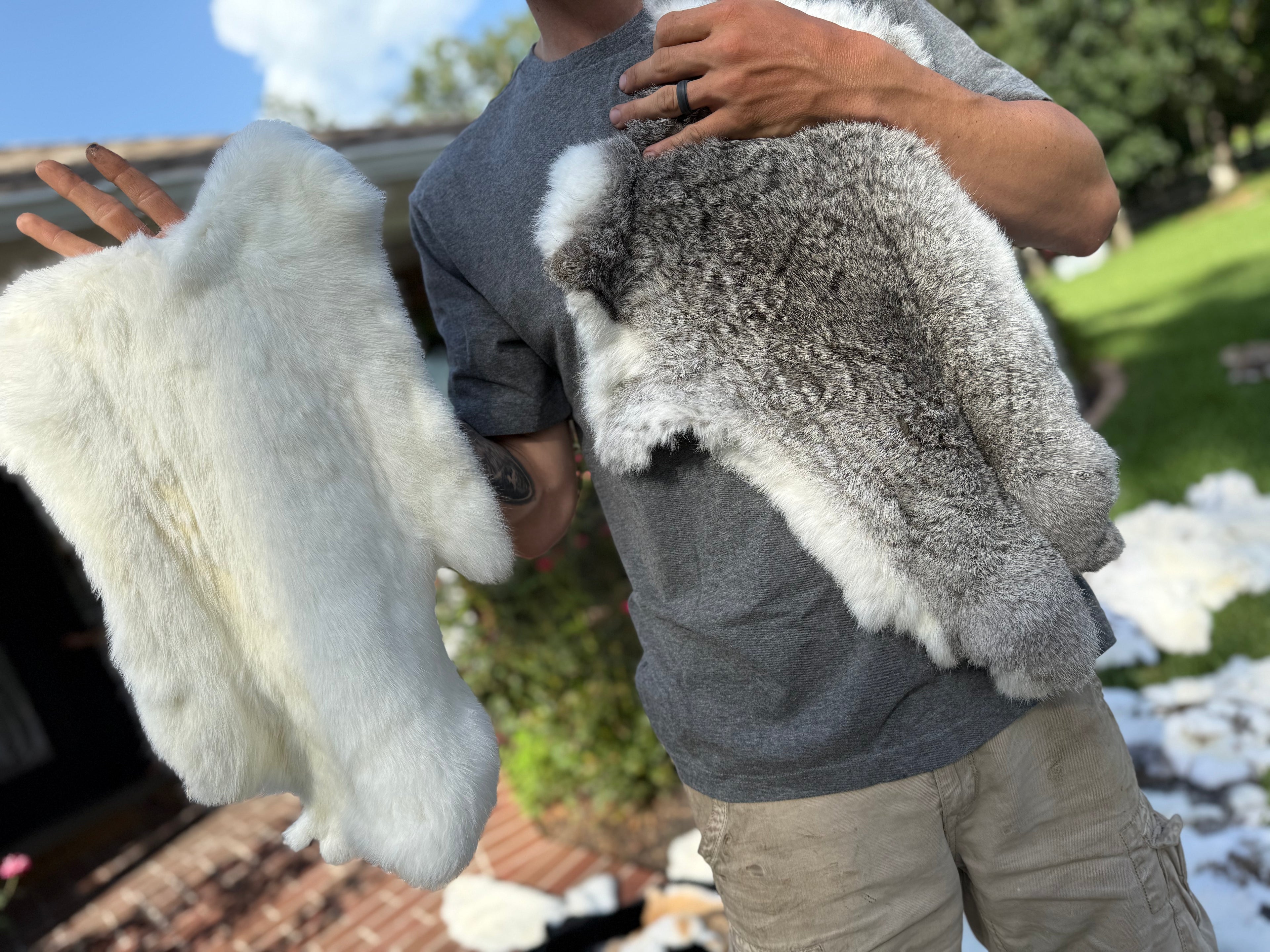 Rabbit hide rugs