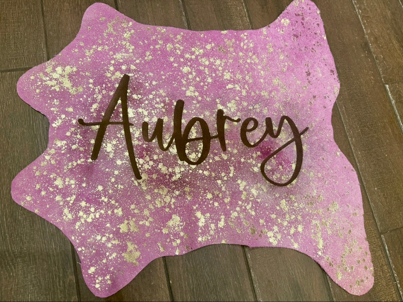 acid wash - pink , calf size hide