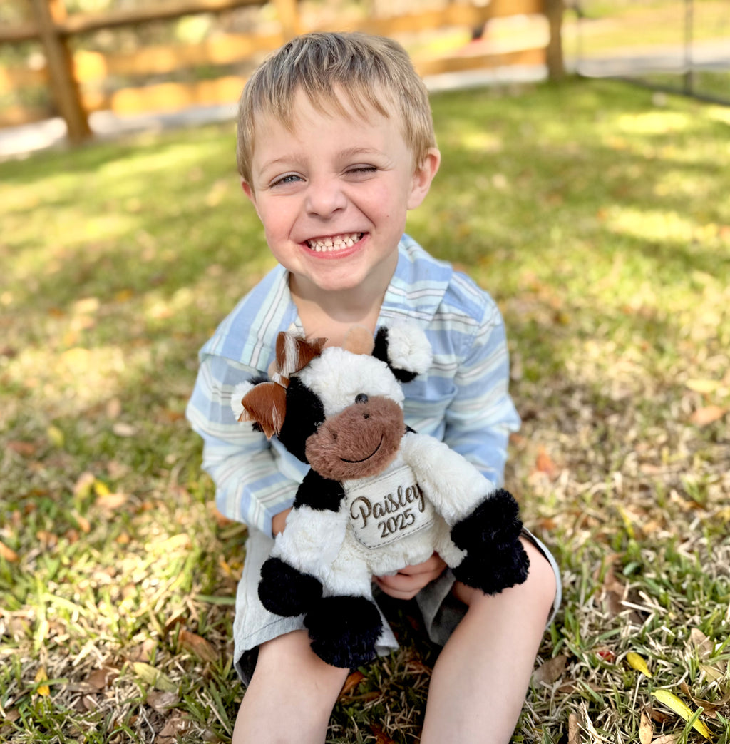 Milk cow girl stuffed animal